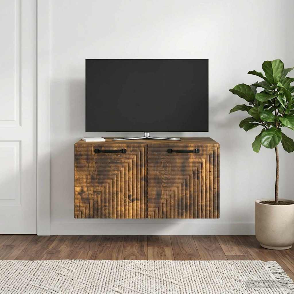 vidaXL Wandmontierter TV-Schrank Geräucherte Eiche 59,5 x 41 x 30 cm