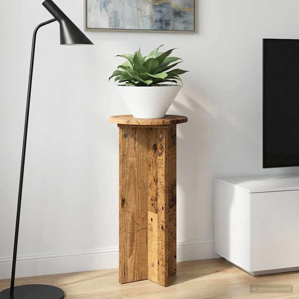 vidaXL Pflanzenständer 2 pcs Altholz 29,5 x 29,5 x 60 cm Holzwerkstoff