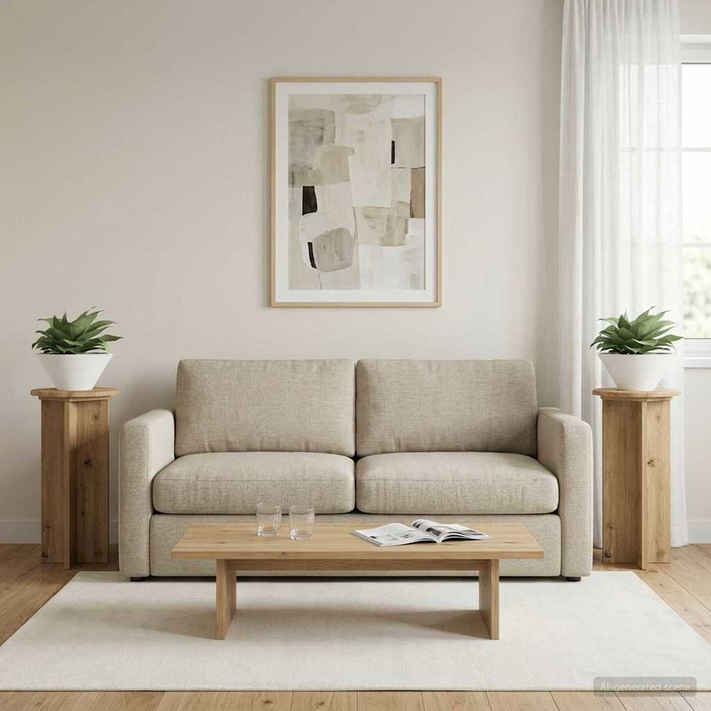vidaXL Pflanzenständer 2 Stk. Artisan-Eiche 29,5 x 29,5 x 60 cm