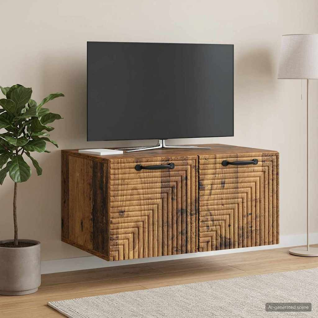 vidaXL Wandmontierter TV-Schrank Altholz 59,5 x 41 x 30 cm