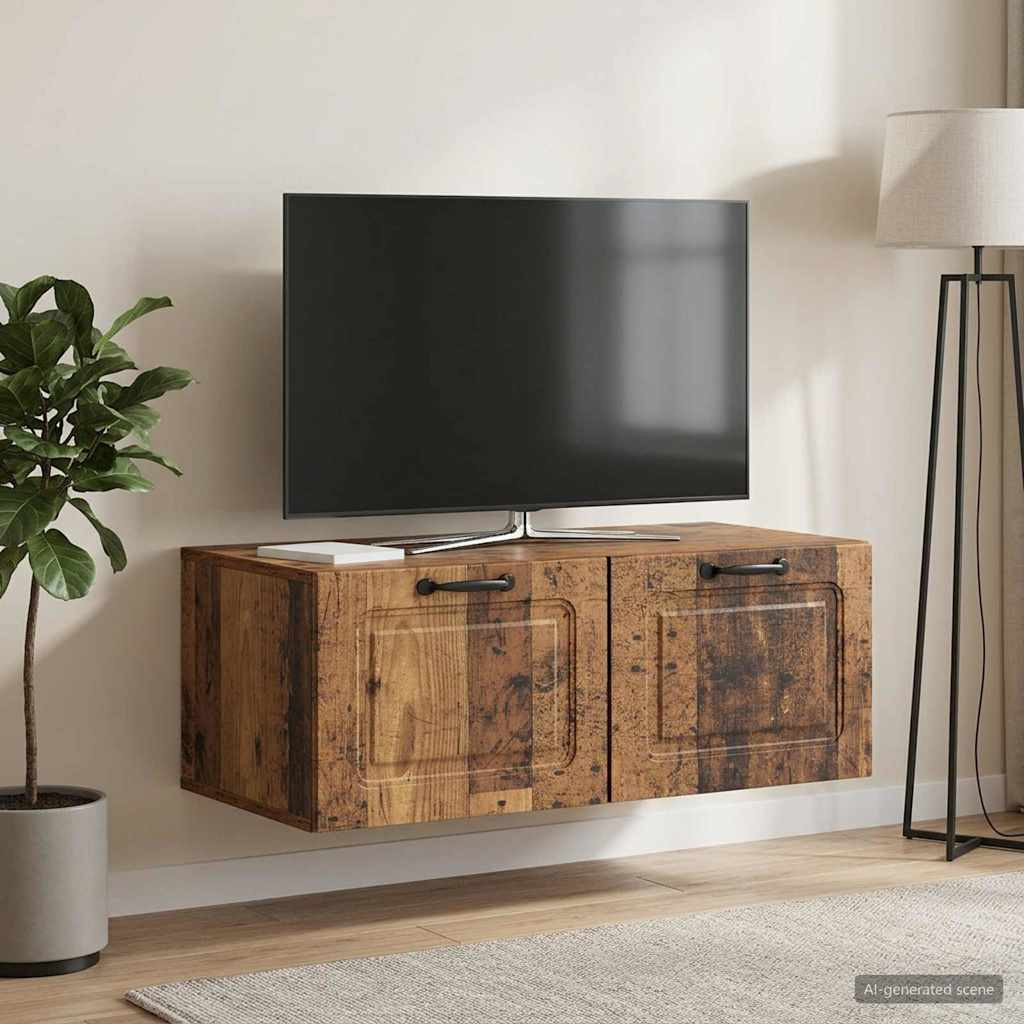 vidaXL Wandmontierter TV-Schrank Altholz 78,5 x 41 x 30 cm