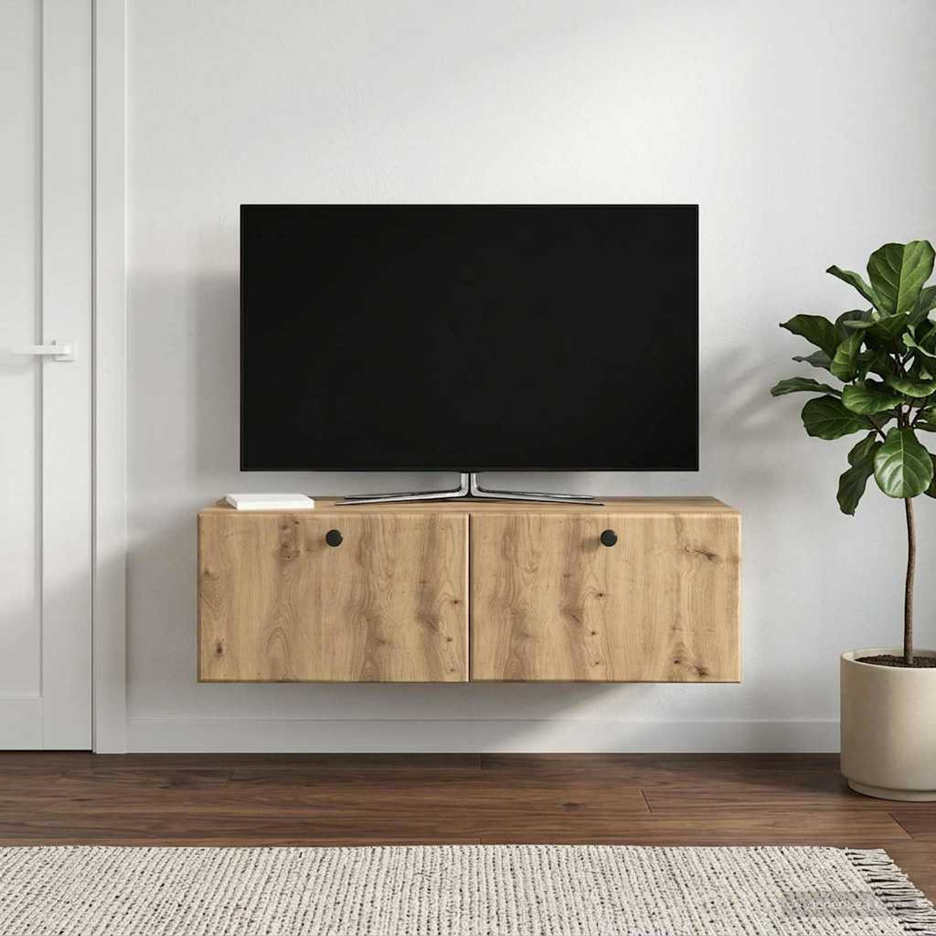 vidaXL Wandmontierter TV-Schrank 98 x 41 x 30 cm Artisan-Eiche