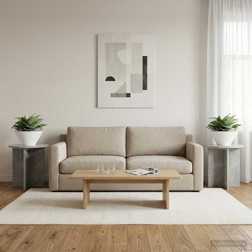 vidaXL Pflanzenständer 2 pcs Betongrau 40 x 40 x 40 cm Holzwerkstoff