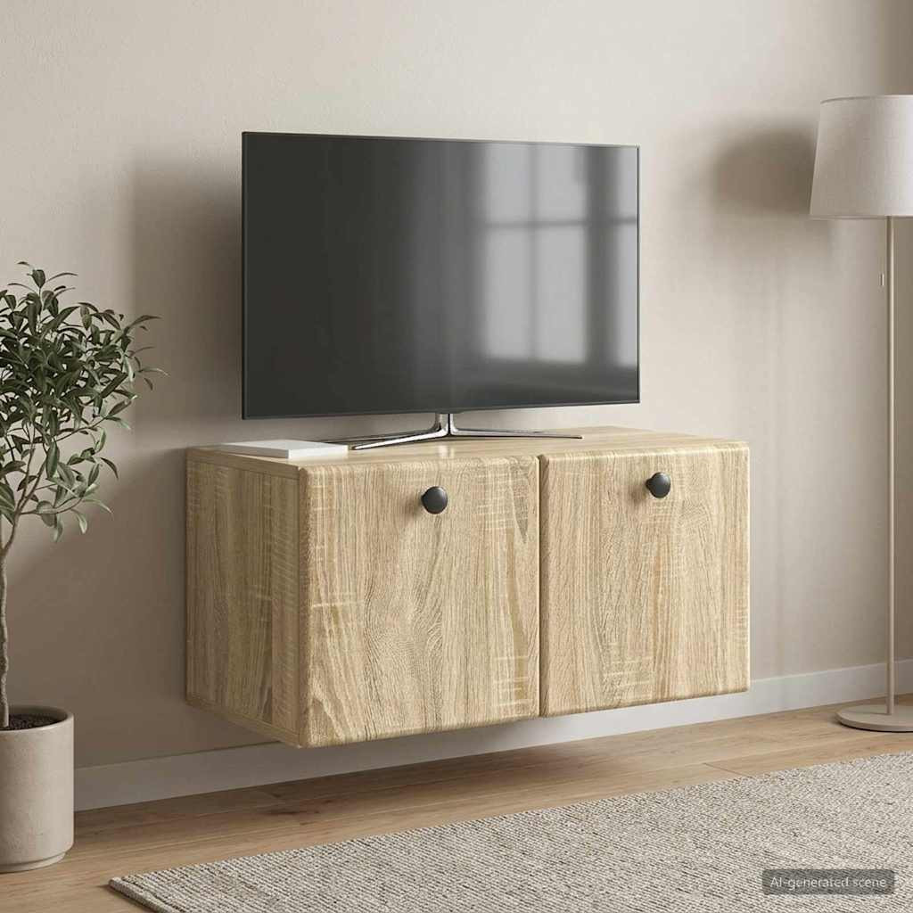 vidaXL Wandmontierter TV-Schrank 59,5 x 31 x 30 cm Sonoma-Eiche