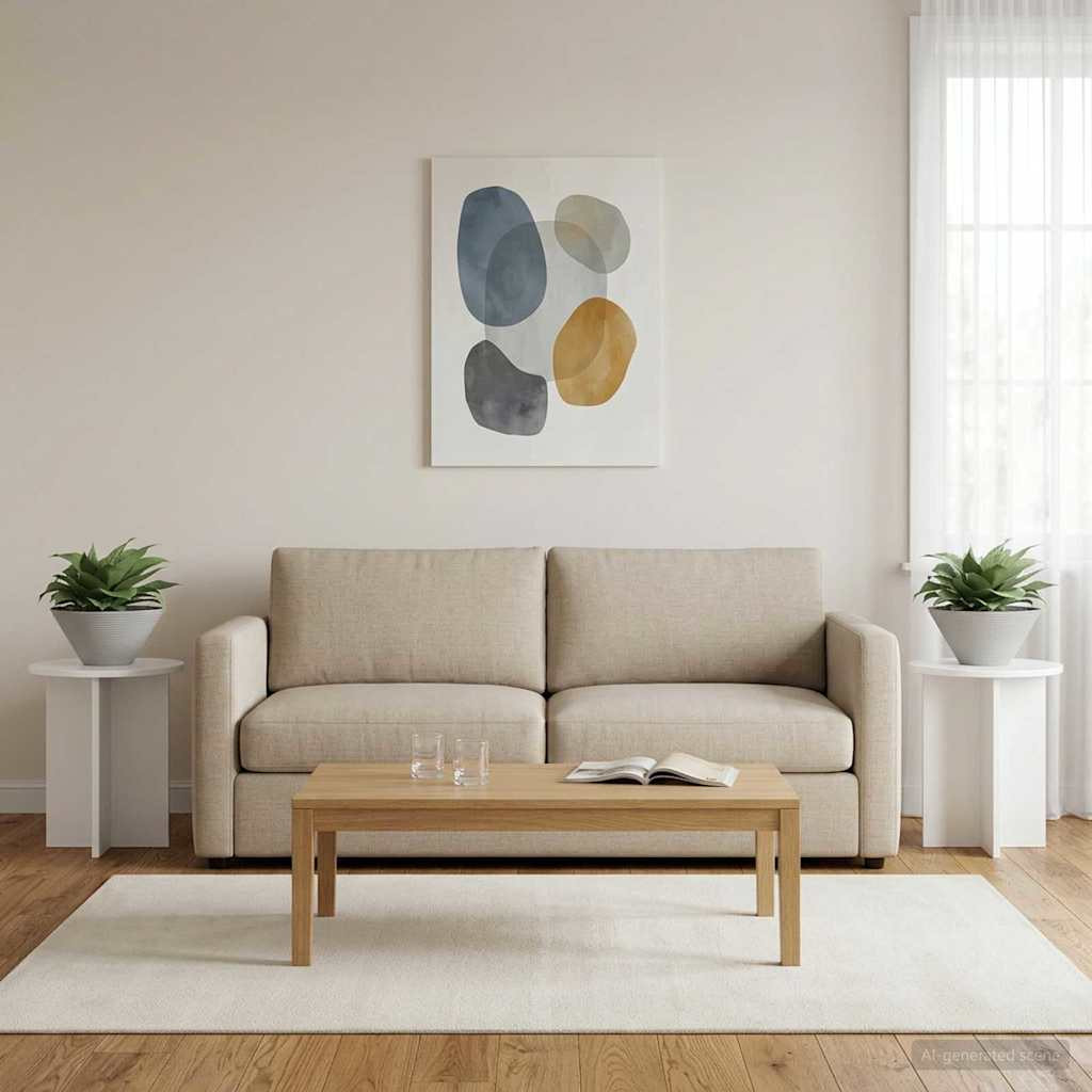 vidaXL Pflanzenständer 2 pcs Hochglanz Weiß 40 x 40 x 40 cm