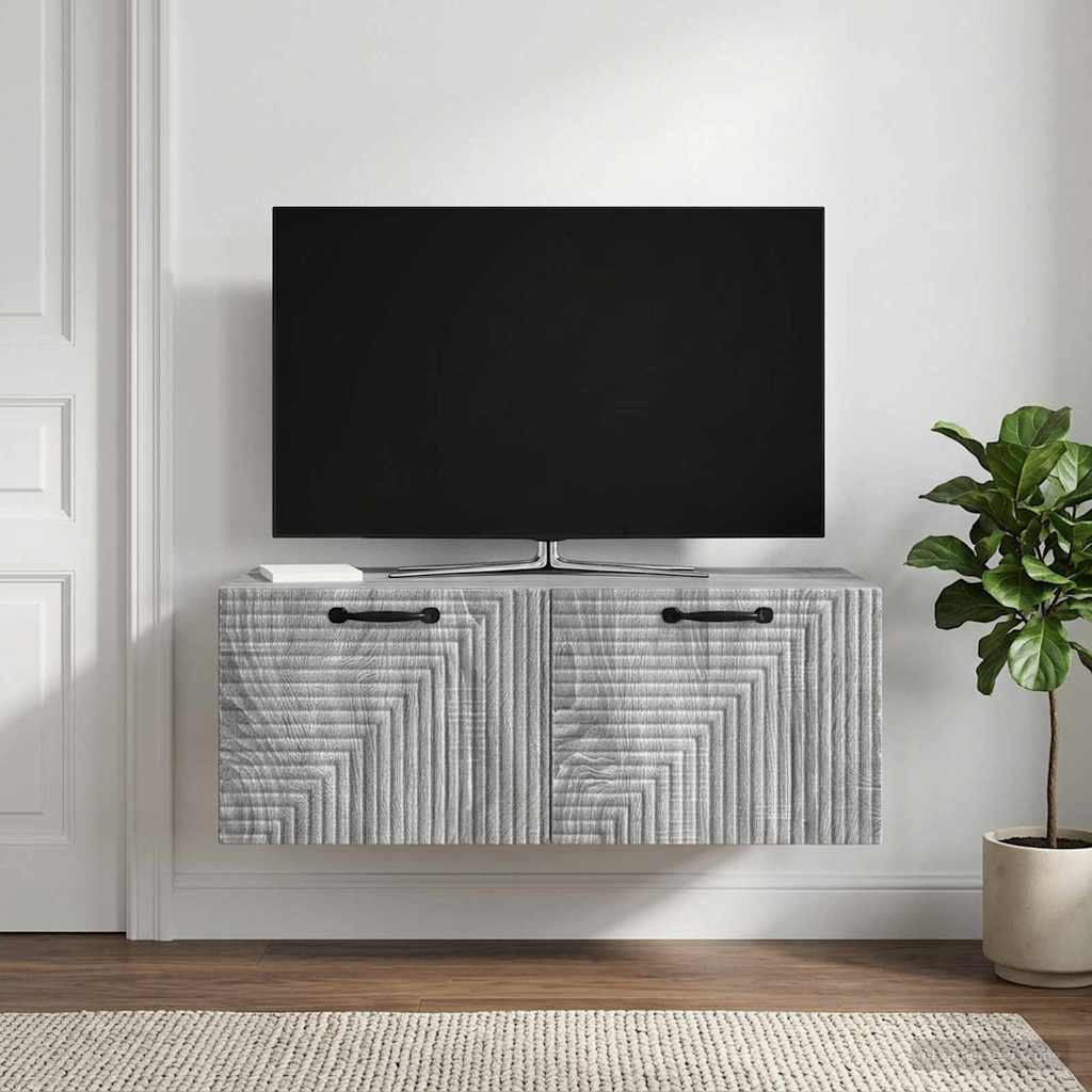 vidaXL Wandmontierter TV-Schrank Graues Sonoma 78,5 x 41 x 30 cm