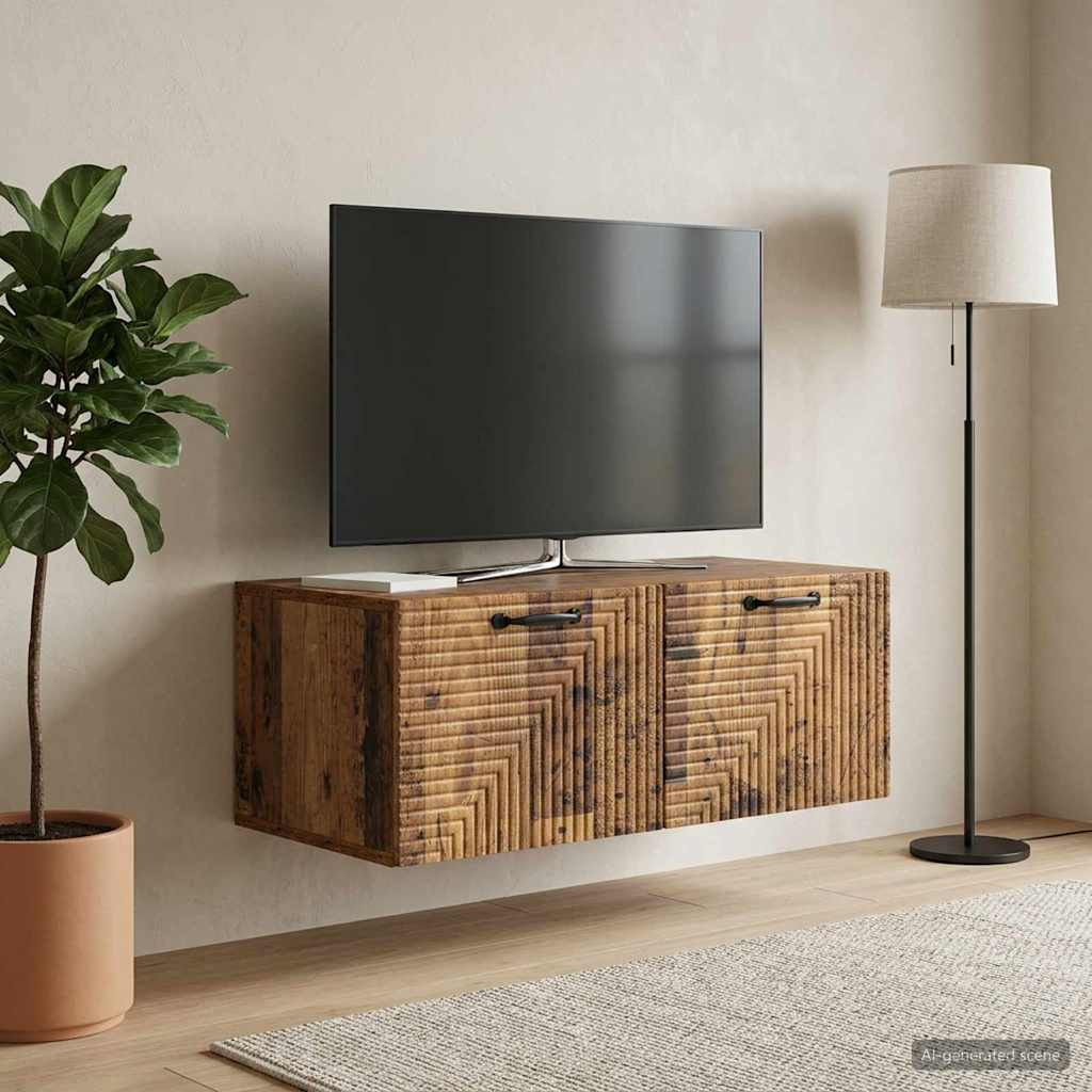 vidaXL Wandmontierter TV-Schrank Altholz 78,5 x 41 x 30 cm