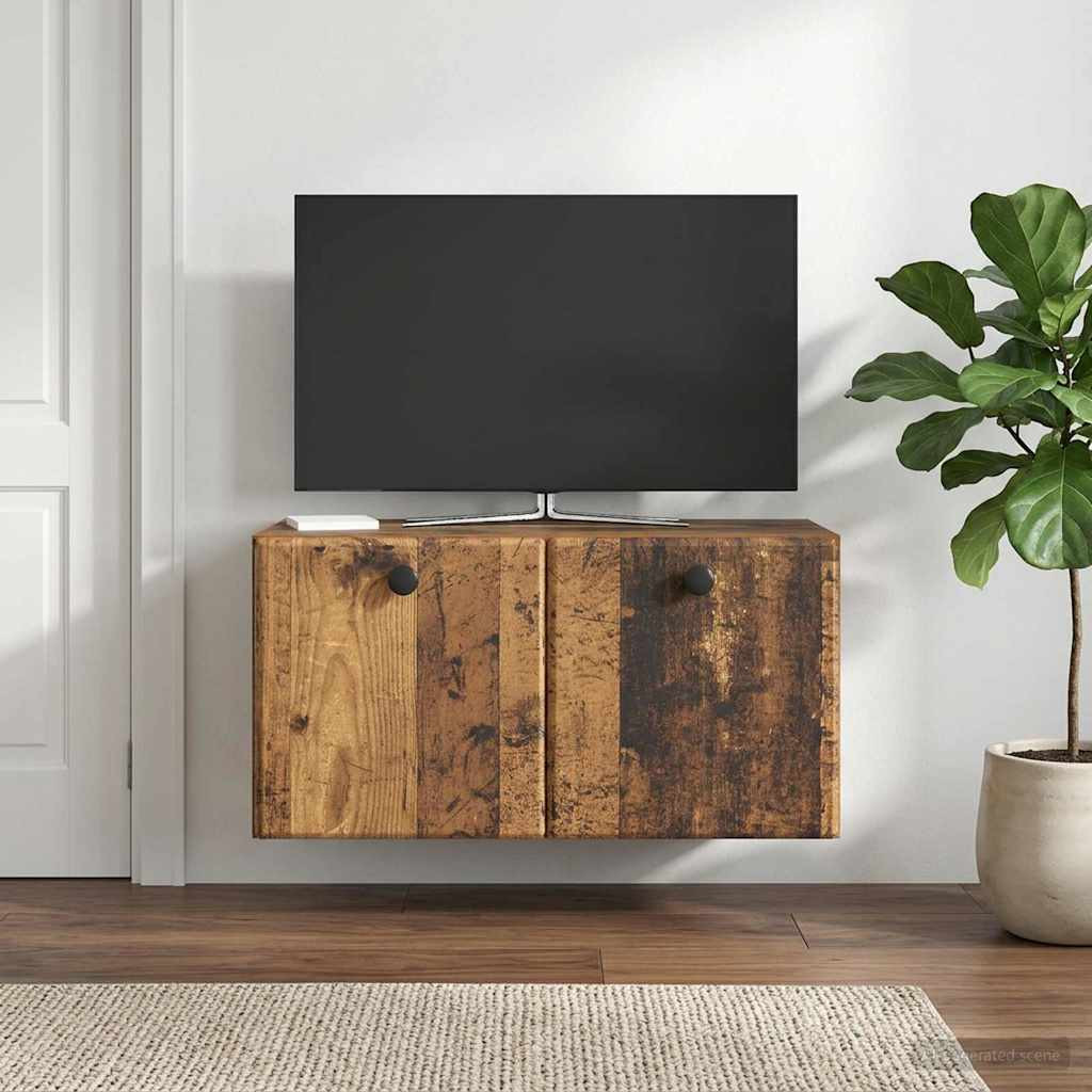 vidaXL Wandmontierter TV-Schrank 59,5 x 31 x 30 cm Altholz
