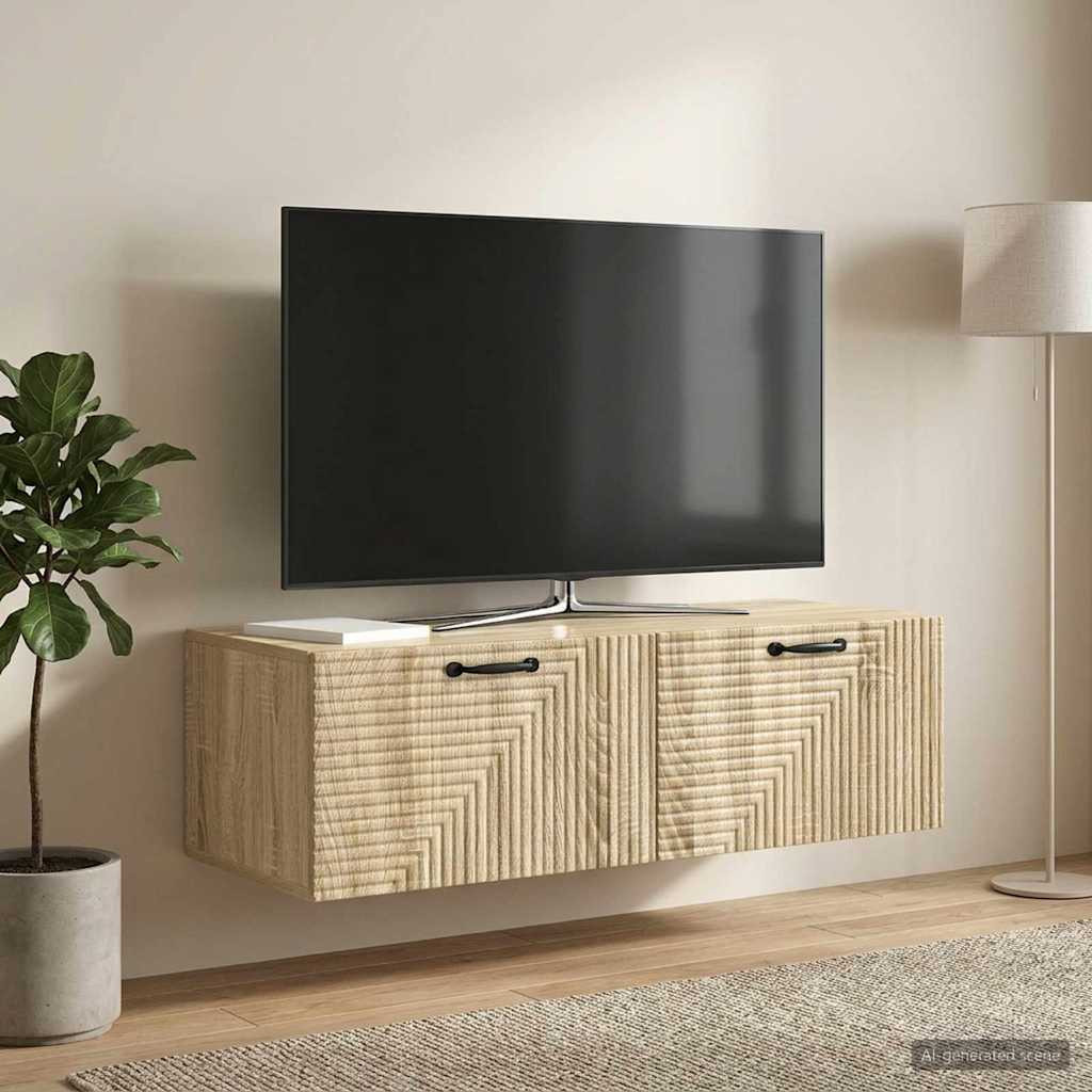 vidaXL Wandmontierter TV-Schrank Sonoma-Eiche 98 x 41 x 30 cm