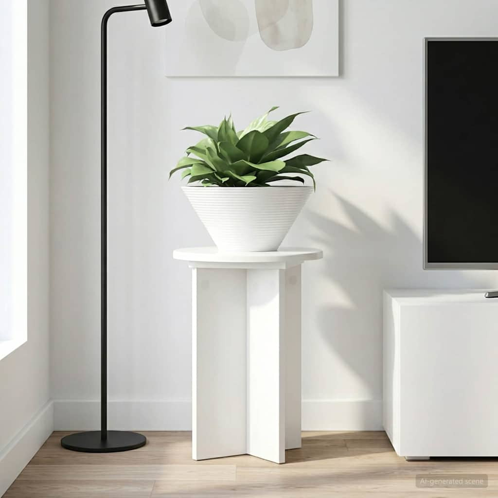 vidaXL Pflanzenständer 2 pcs Hochglanz Weiß Ø29,5 x 40 cm