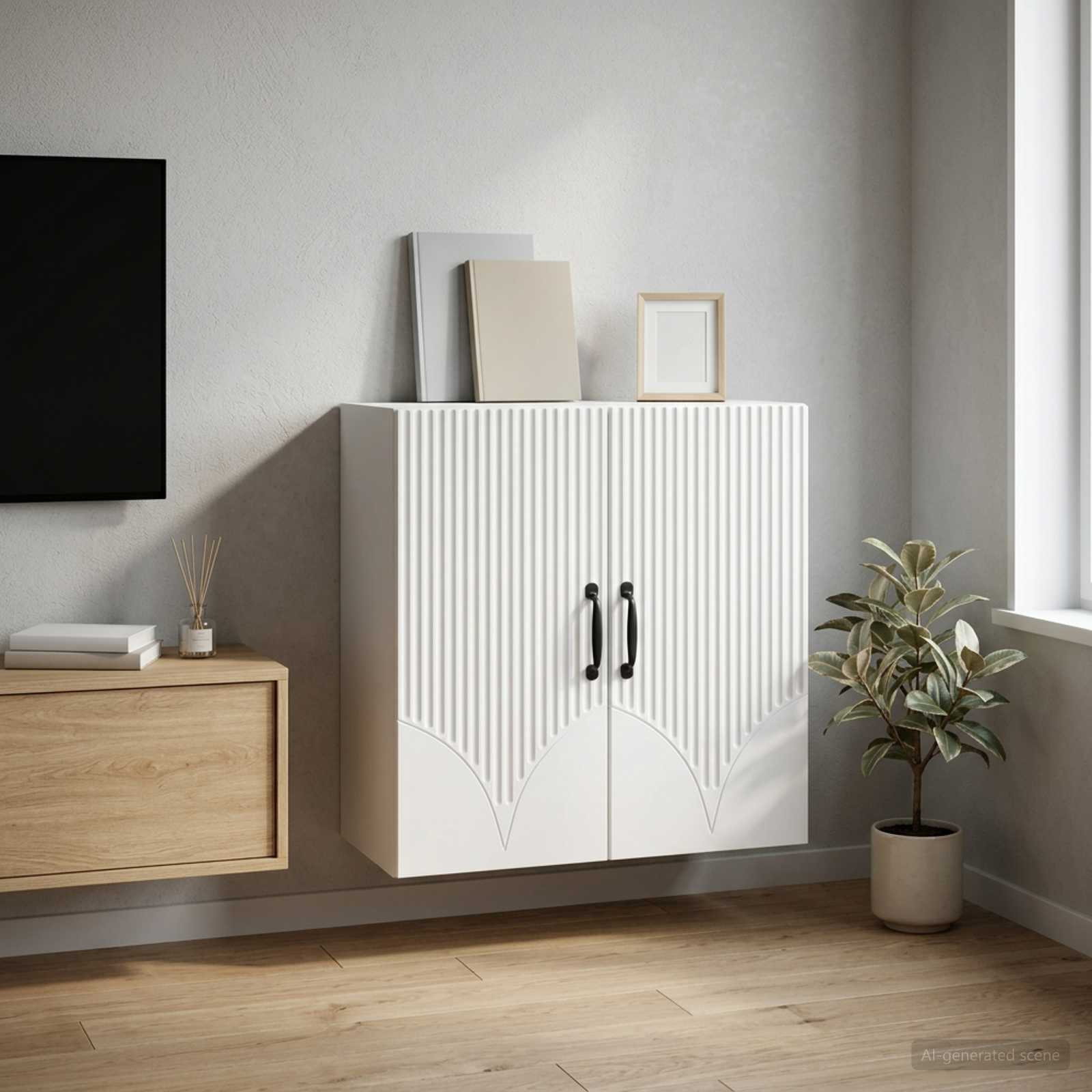 vidaXL Wandschrank Weiß 59 x 31 x 60 cm Holzwerkstoff