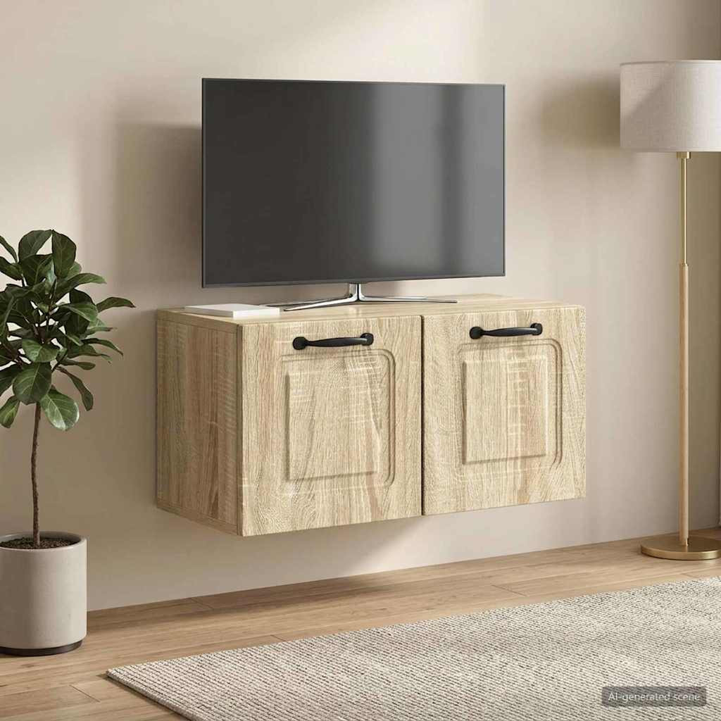 vidaXL Wandmontierter TV-Schrank Sonoma-Eiche 59,5 x 31 x 30 cm