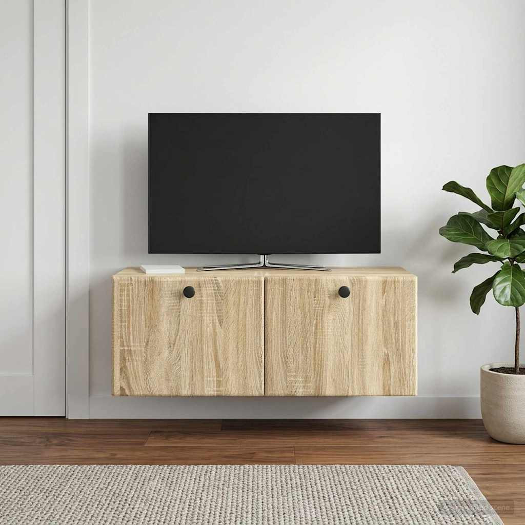vidaXL Wandmontierter TV-Schrank 78,5 x 31 x 30 cm Sonoma-Eiche