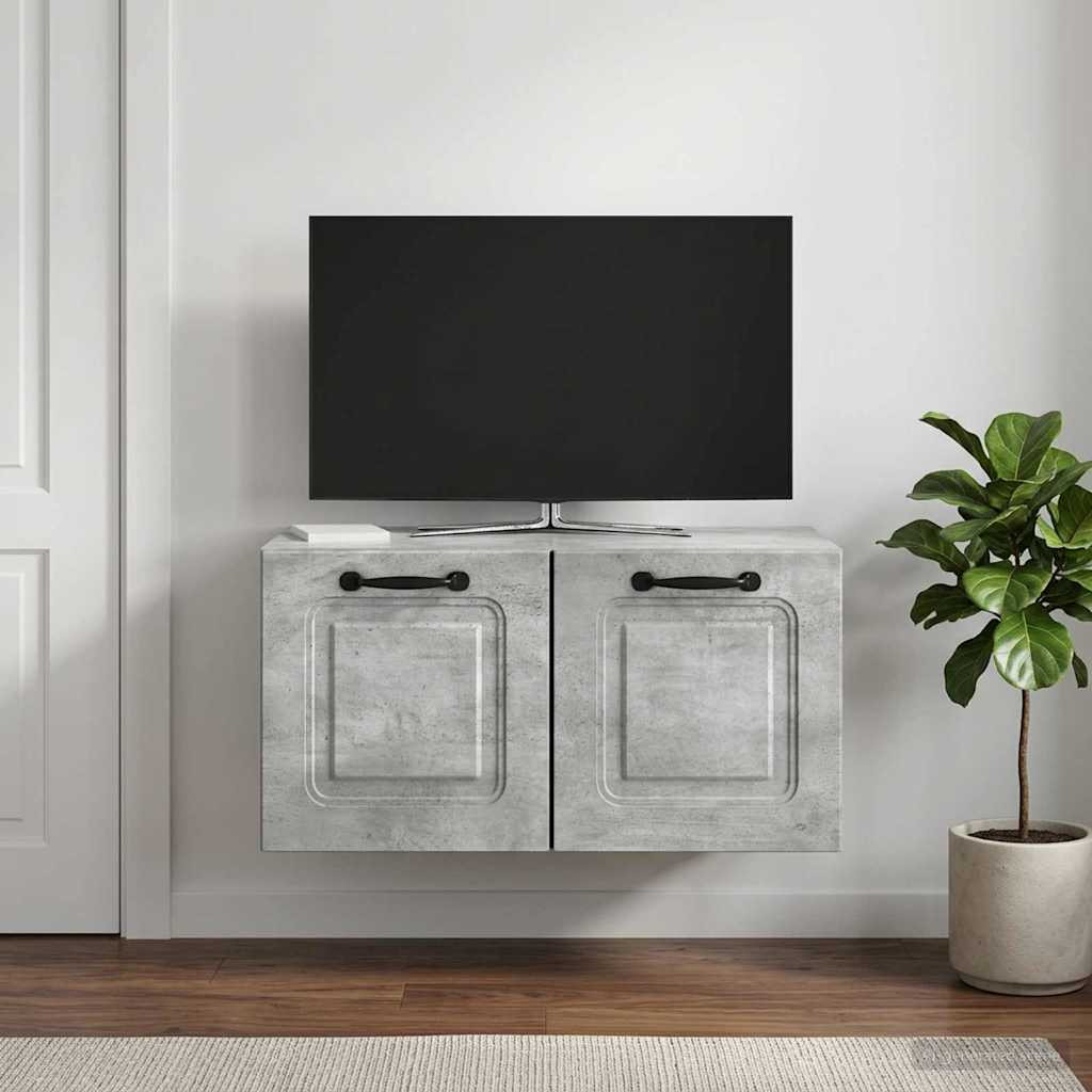 vidaXL Wandmontierter TV-Schrank Betongrau 59,5 x 31 x 30 cm