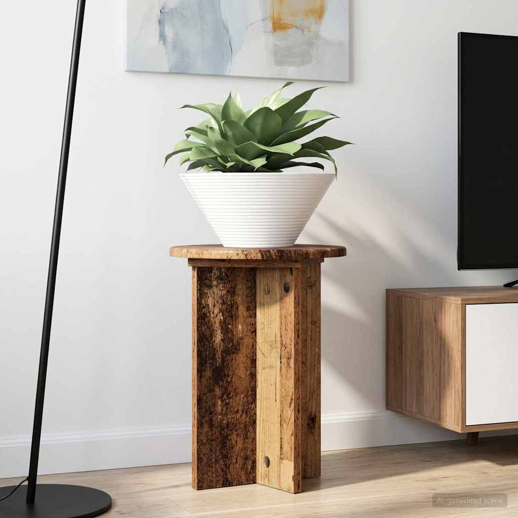 vidaXL Pflanzenständer 2 pcs Altholz Ø29,5 x 40 cm Holzwerkstoff