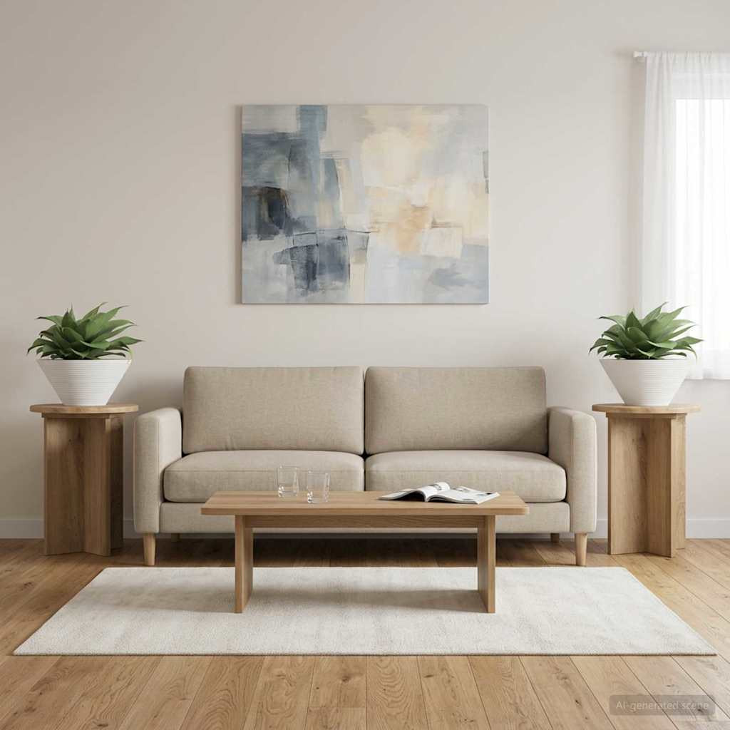 vidaXL Pflanzenständer 2 Stk. Artisan-Eiche Ø29,5 x 40 cm