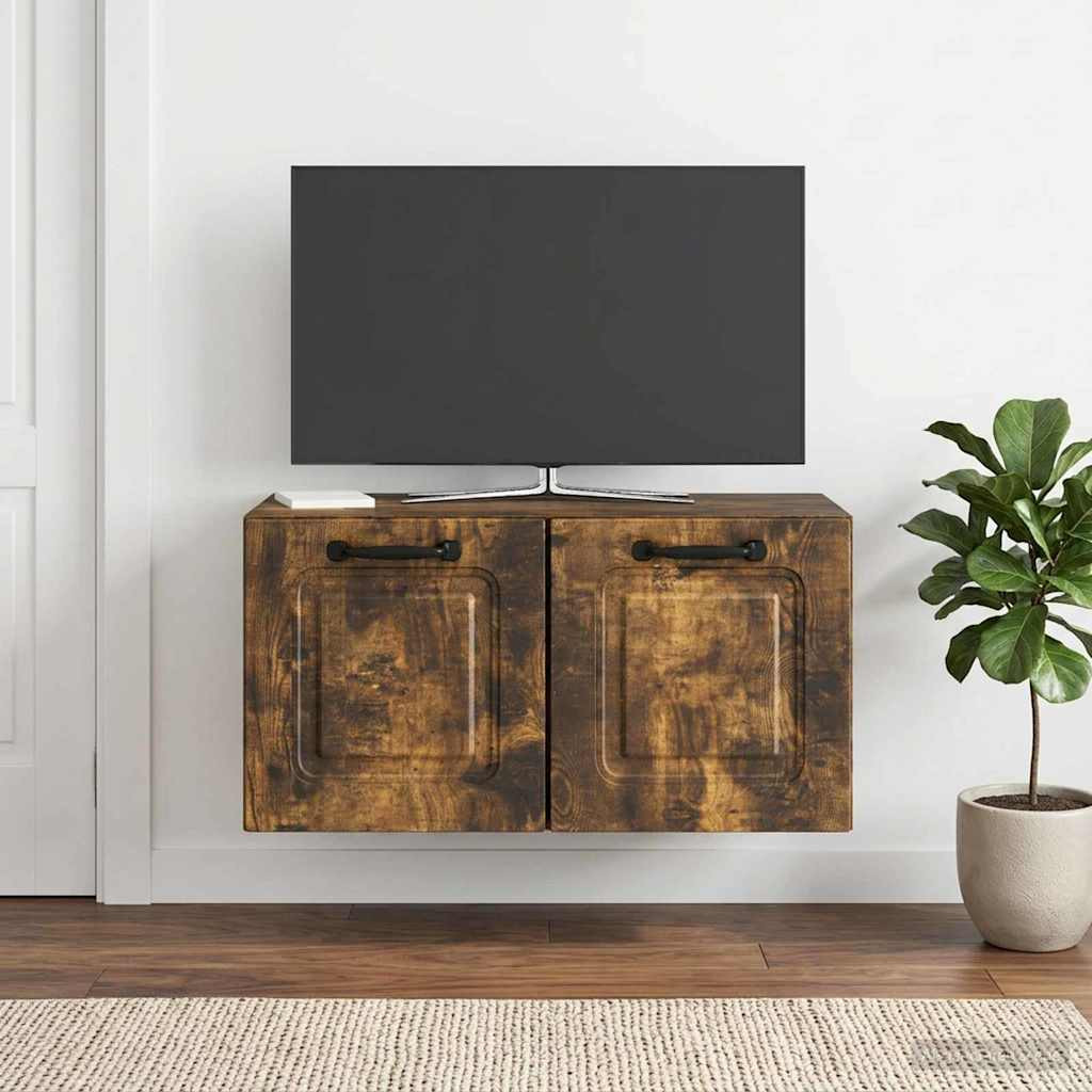 vidaXL Wandmontierter TV-Schrank Geräucherte Eiche 59,5 x 31 x 30 cm