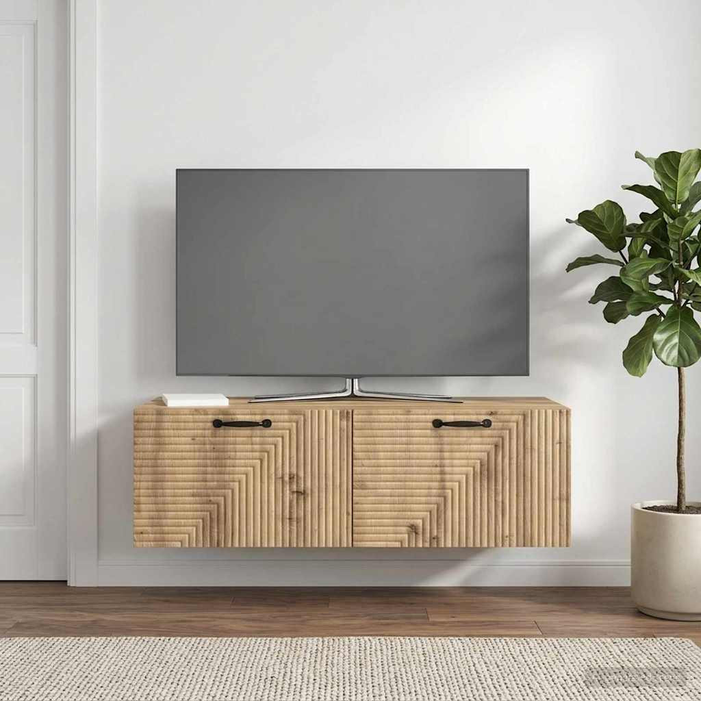 vidaXL Wandmontierter TV-Schrank 98 x 41 x 30 cm Artisan-Eiche