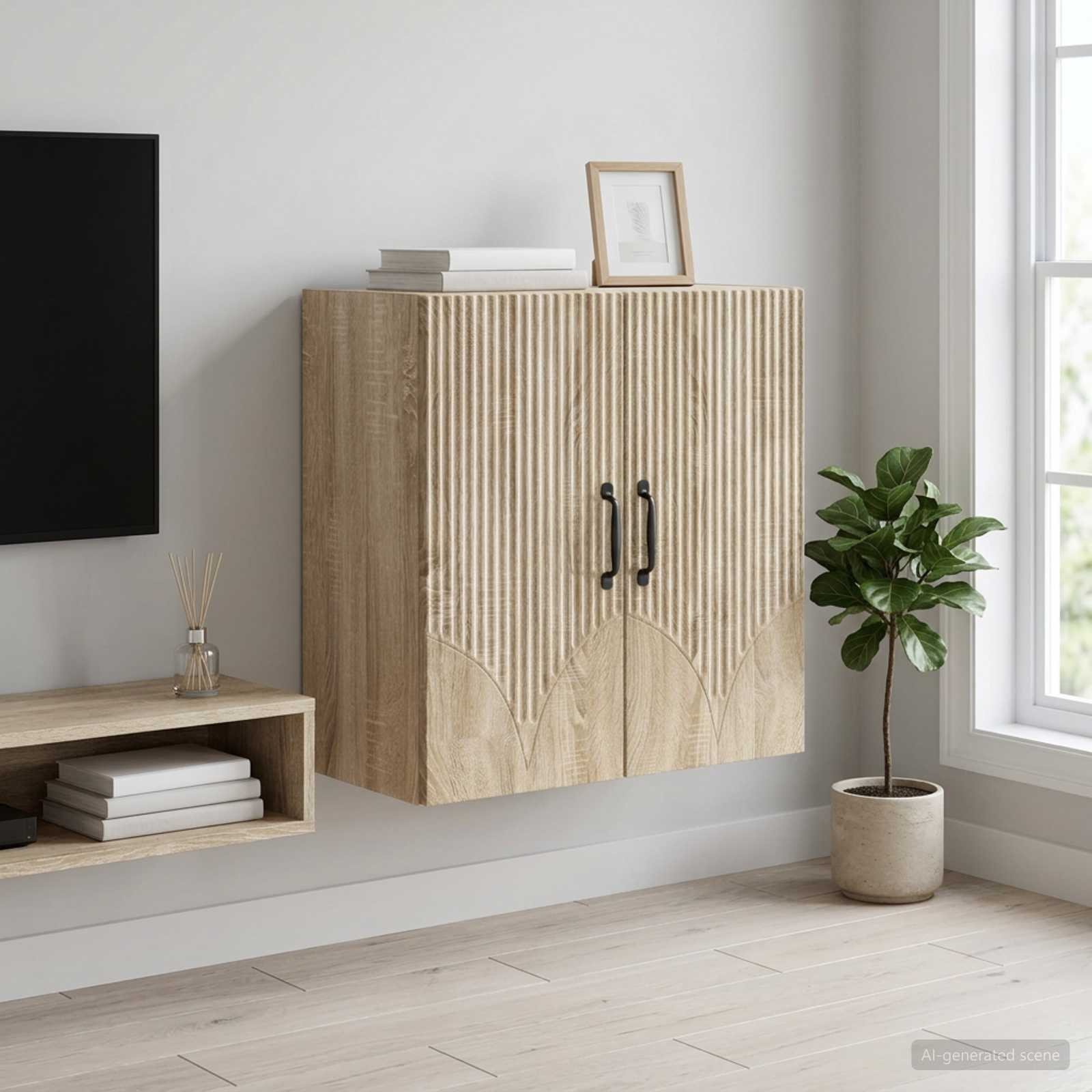 vidaXL Wandschrank Sonoma-Eiche 59 x 31 x 60 cm Holzwerkstoff