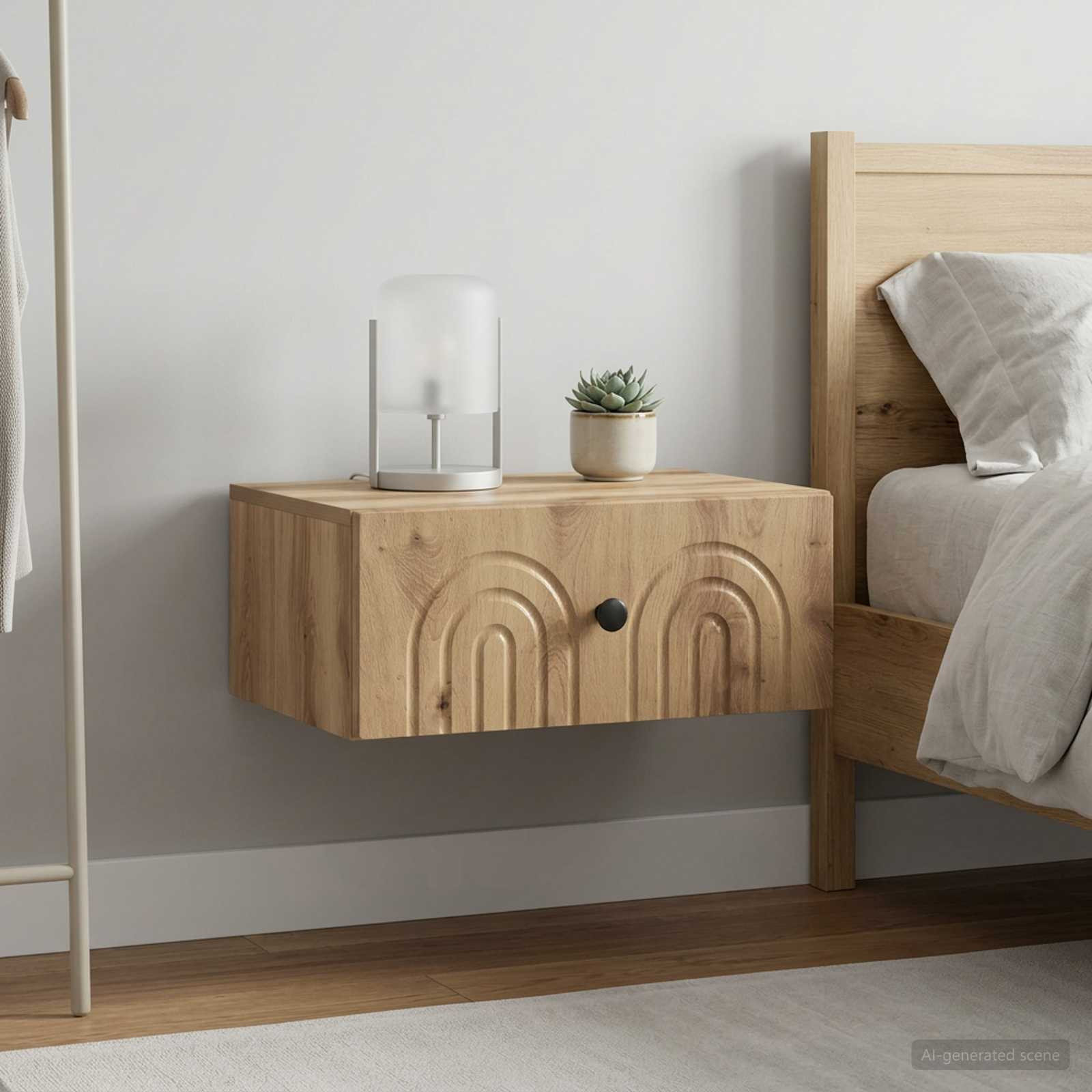 vidaXL Wandmontierter Nachttisch 2 Stk. Artisan-Eiche