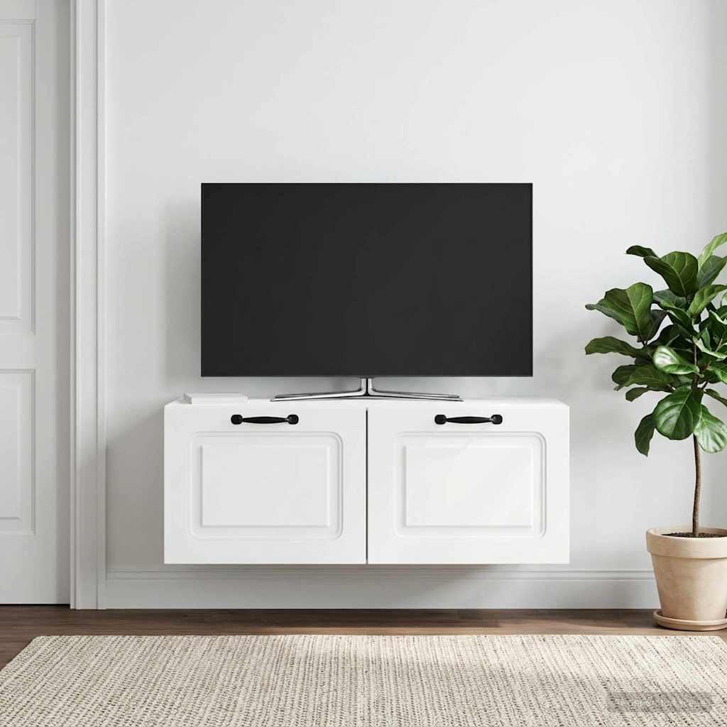 vidaXL Wandmontierter TV-Schrank Weiß 78,5 x 31 x 30 cm Holzwerkstoff