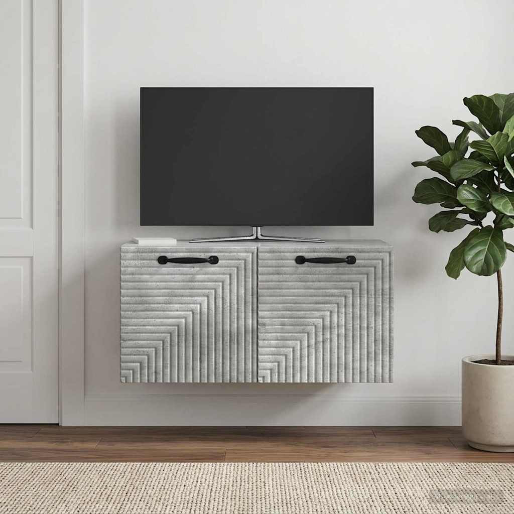 vidaXL Wandmontierter TV-Schrank Betongrau 59,5 x 31 x 30 cm