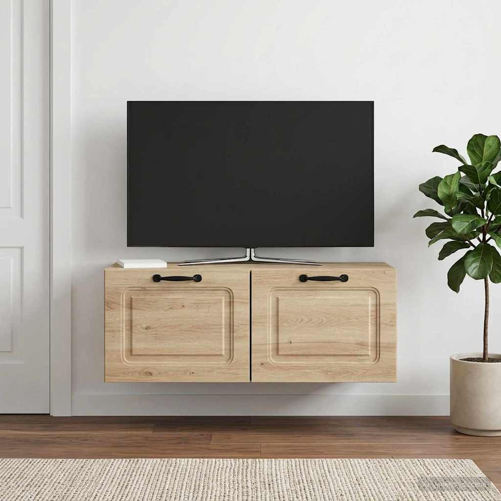 vidaXL Wandmontierter TV-Schrank Betongrau 78,5 x 31 x 30 cm