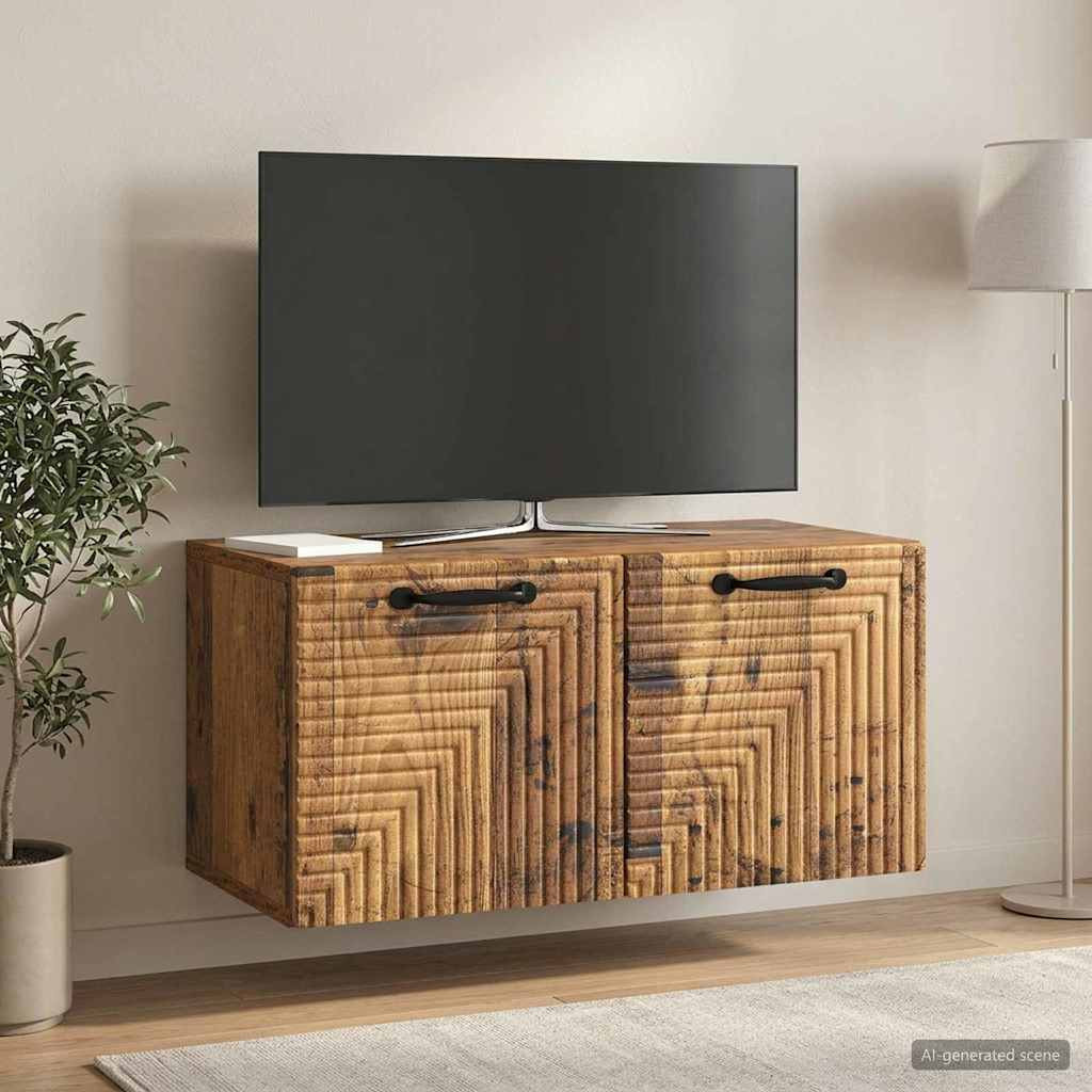 vidaXL Wandmontierter TV-Schrank Altholz 59,5 x 31 x 30 cm