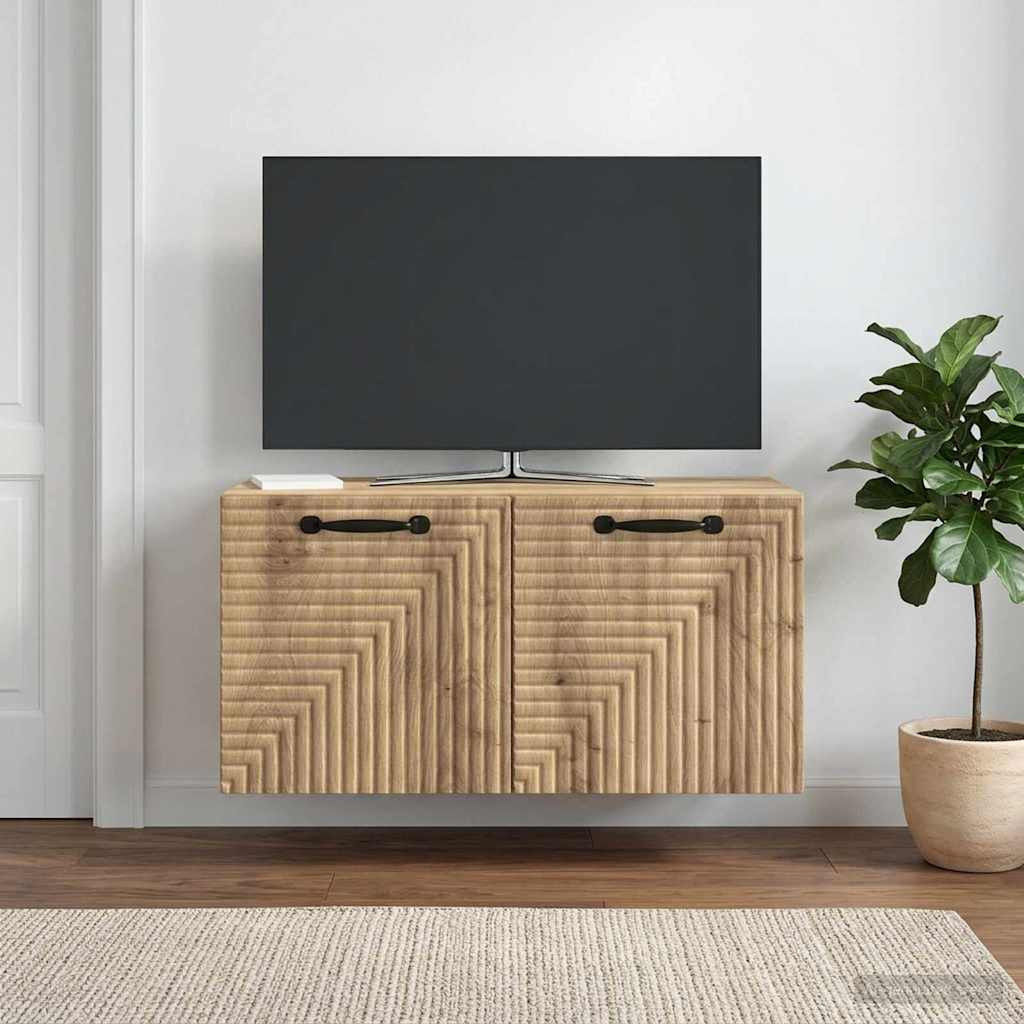 vidaXL Wandmontierter TV-Schrank 59,5 x 31 x 30 cm Artisan-Eiche