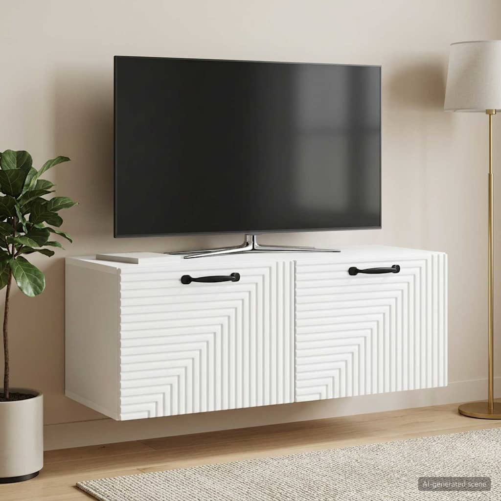 vidaXL Wandmontierter TV-Schrank Weiß 78,5 x 31 x 30 cm Holzwerkstoff
