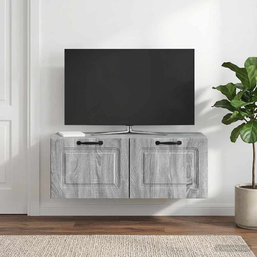vidaXL Wandmontierter TV-Schrank Graues Sonoma 78,5 x 31 x 30 cm