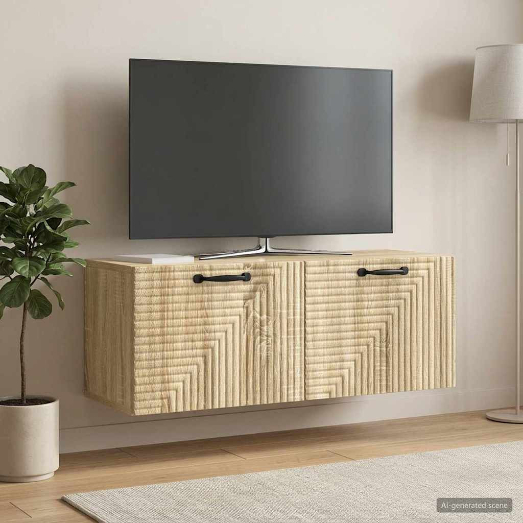 vidaXL Wandmontierter TV-Schrank Sonoma-Eiche 78,5 x 31 x 30 cm