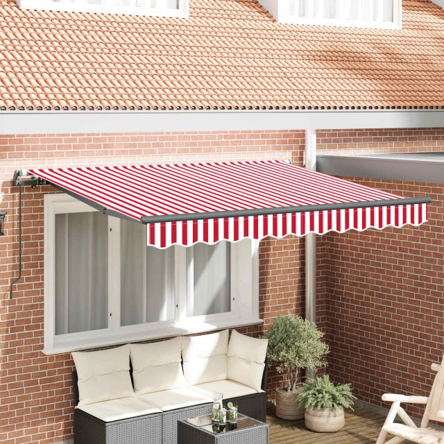 vidaXL Einziehbare Markise Rot 250 x 200 cm Stoff