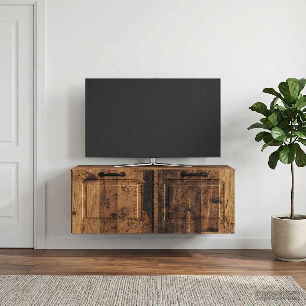 vidaXL Wandmontierter TV-Schrank Altholz 78,5 x 31 x 30 cm