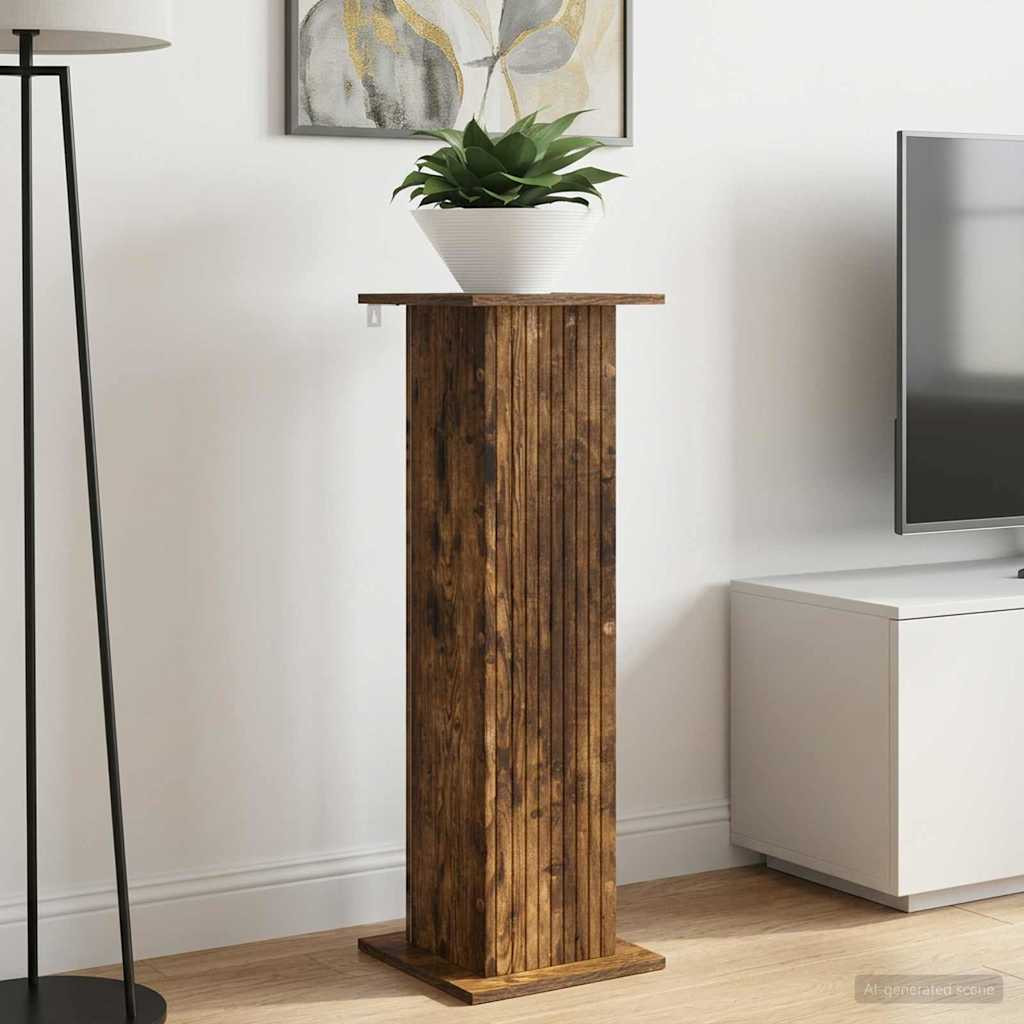 vidaXL Pflanzenständer 2 pcs Geräucherte Eiche 30,5 x 30 x 100,5 cm