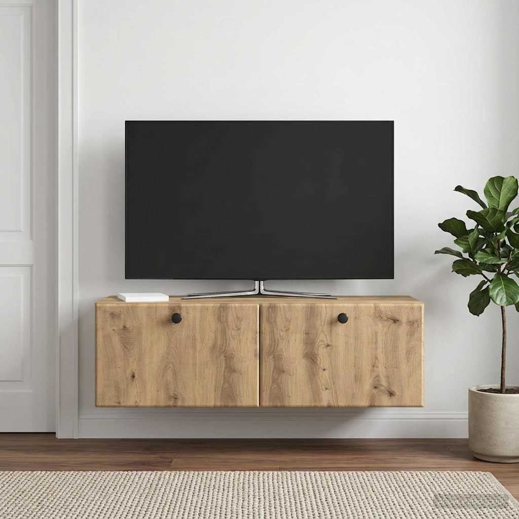 vidaXL Wandmontierter TV-Schrank 98 x 31 x 30 cm Artisan-Eiche