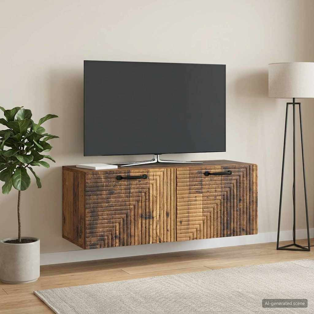 vidaXL Wandmontierter TV-Schrank Altholz 78,5 x 31 x 30 cm