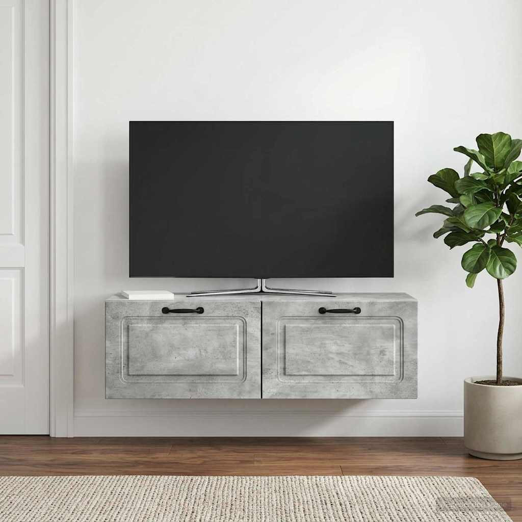 vidaXL Wandmontierter TV-Schrank Betongrau 98 x 31 x 30 cm