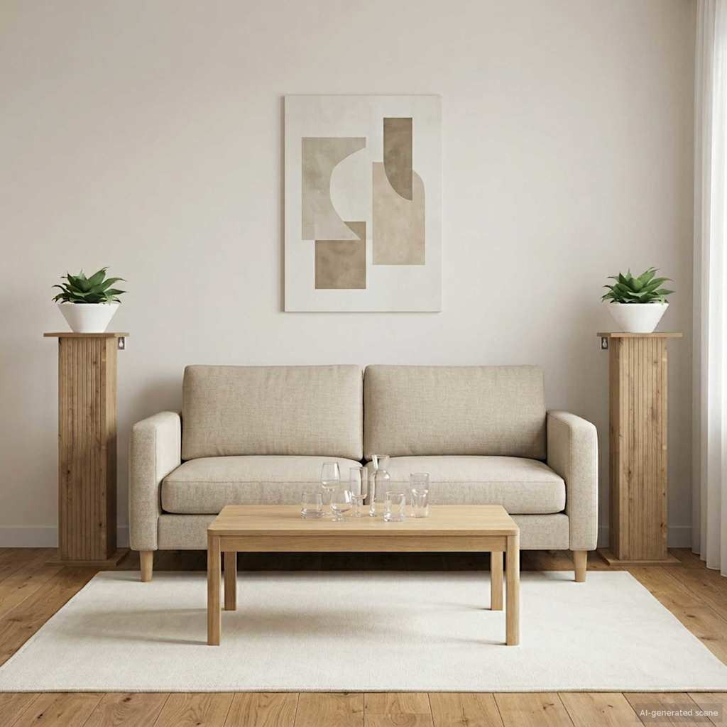 vidaXL Pflanzenständer 2 Stk. Artisan-Eiche 30,5 x 30 x 100,5 cm