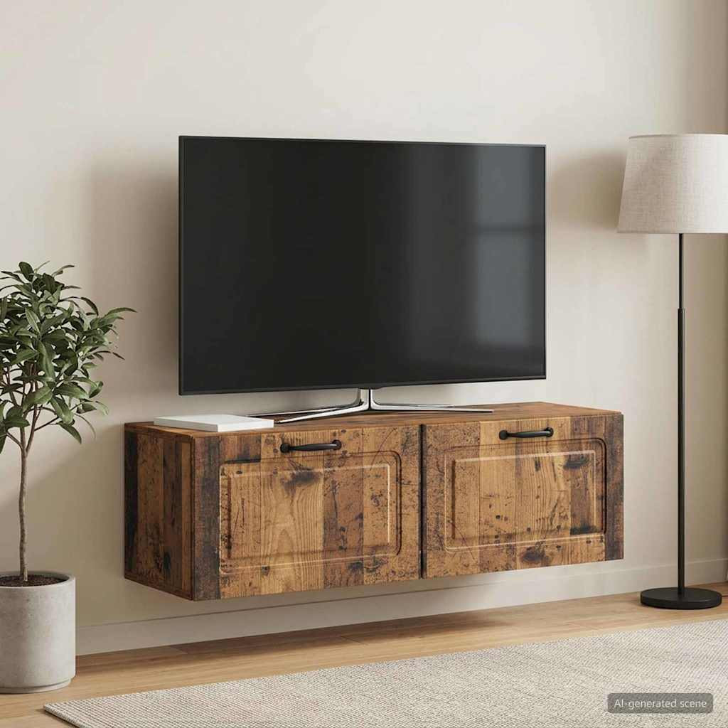vidaXL Wandmontierter TV-Schrank Altholz 98 x 31 x 30 cm Holzwerkstoff