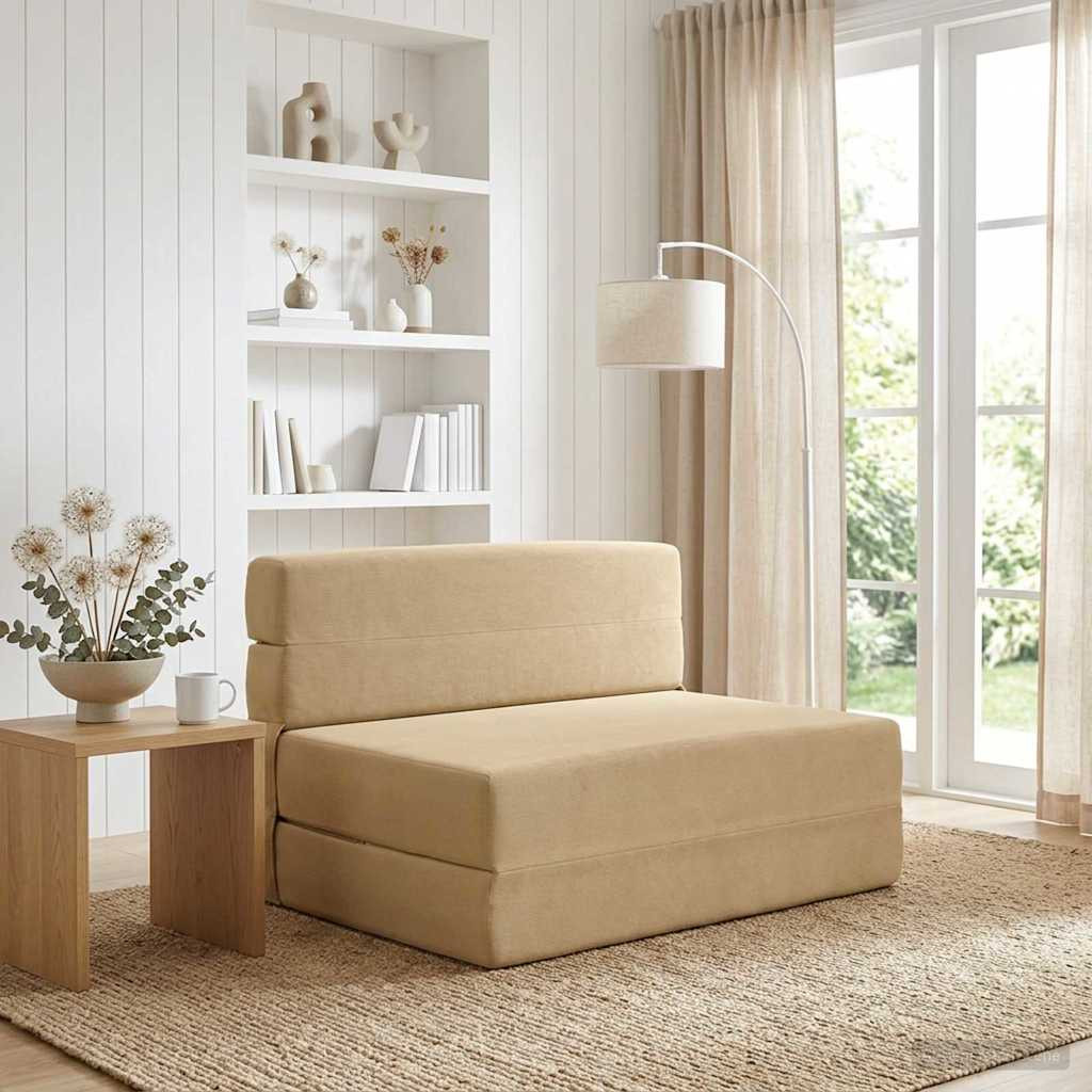 vidaXL Klappsofa Bett Grün Grau 100 x 80 x 60 cm Stoff