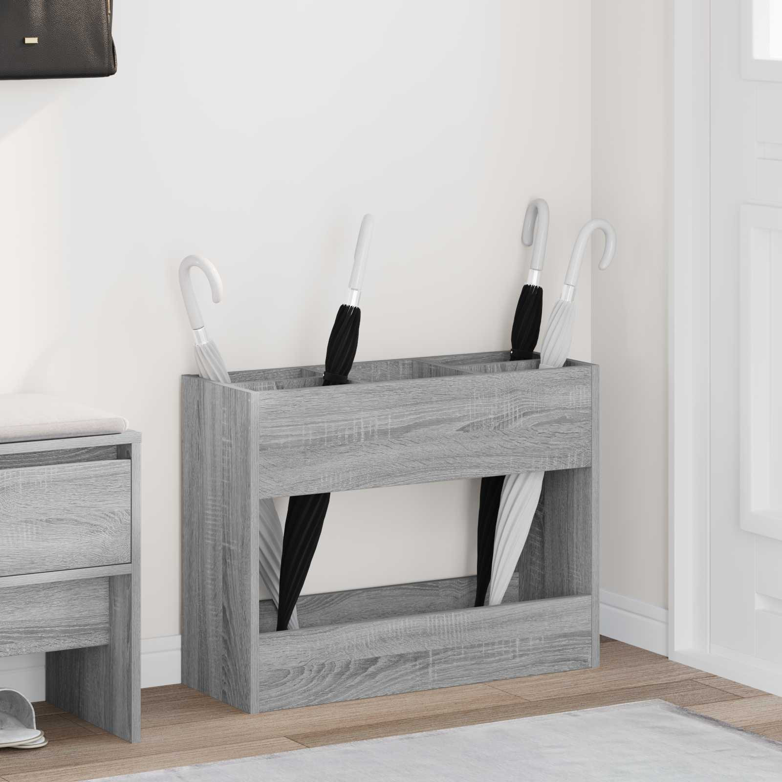 vidaXL Sonnenschirmhalter Graues Sonoma 65 x 24 x 50 cm Holzwerkstoff