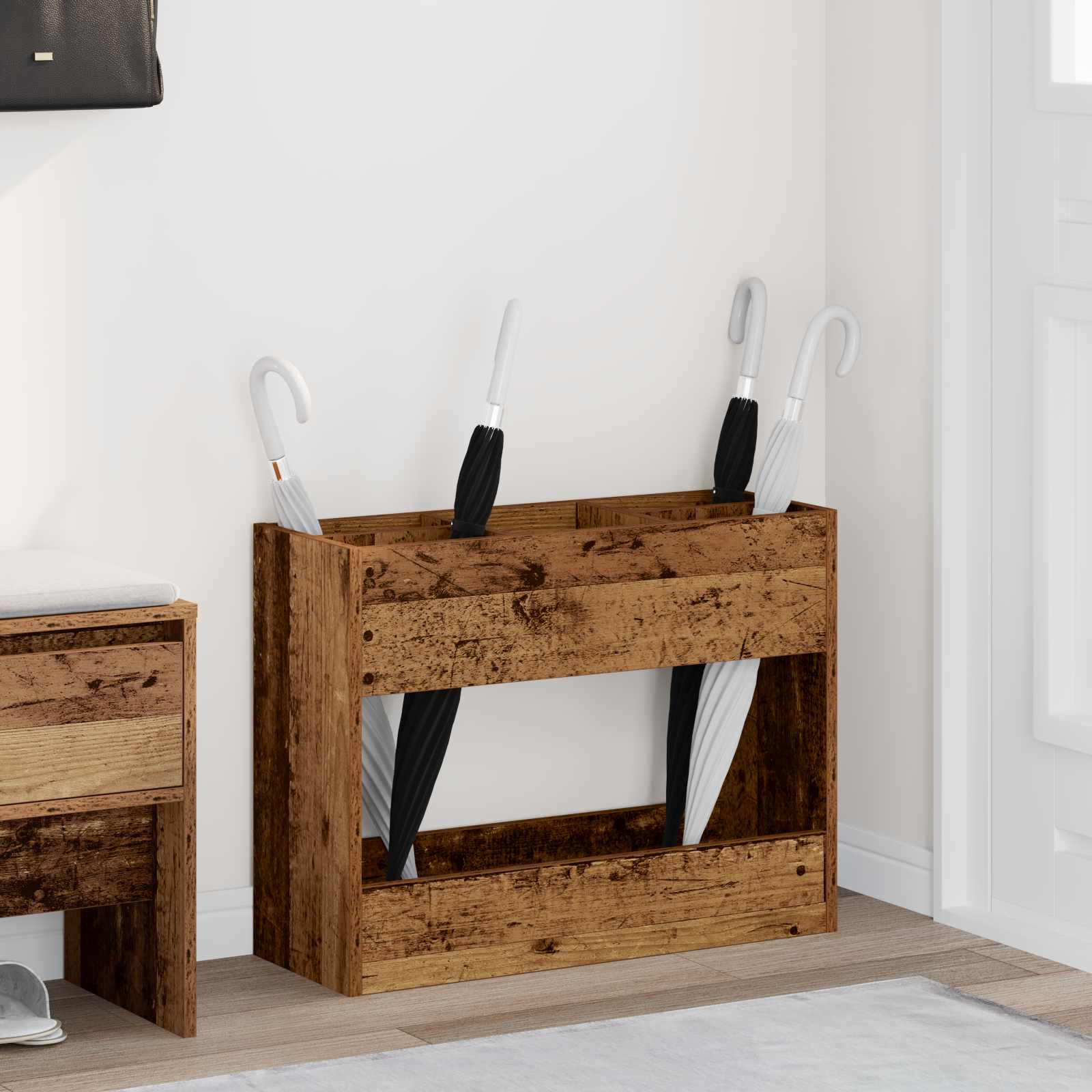 vidaXL Sonnenschirmhalter Altholz 65 x 24 x 50 cm Holzwerkstoff