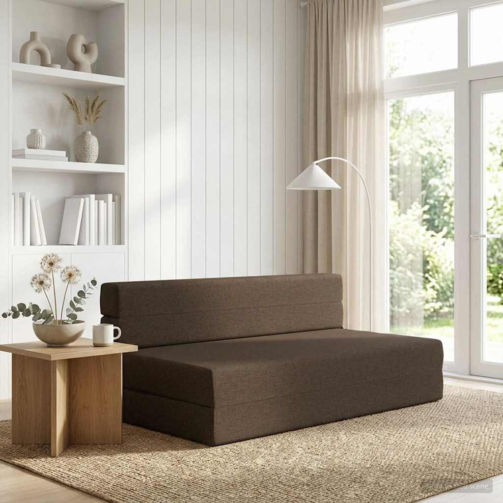 vidaXL Klappsofa Bett Taupe 152 x 86,5 x 60 cm Stoff