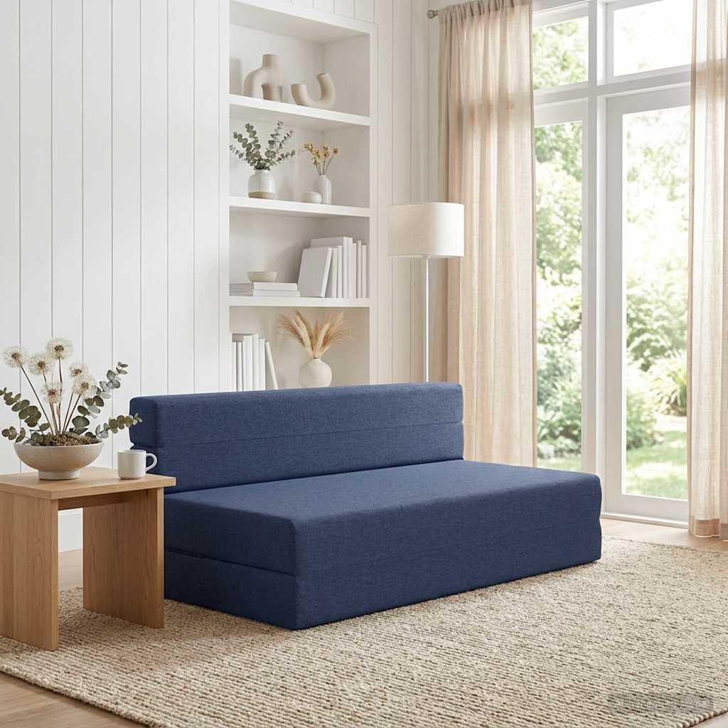 vidaXL Klappsofa Bett Blau 152 x 86,5 x 60 cm Stoff