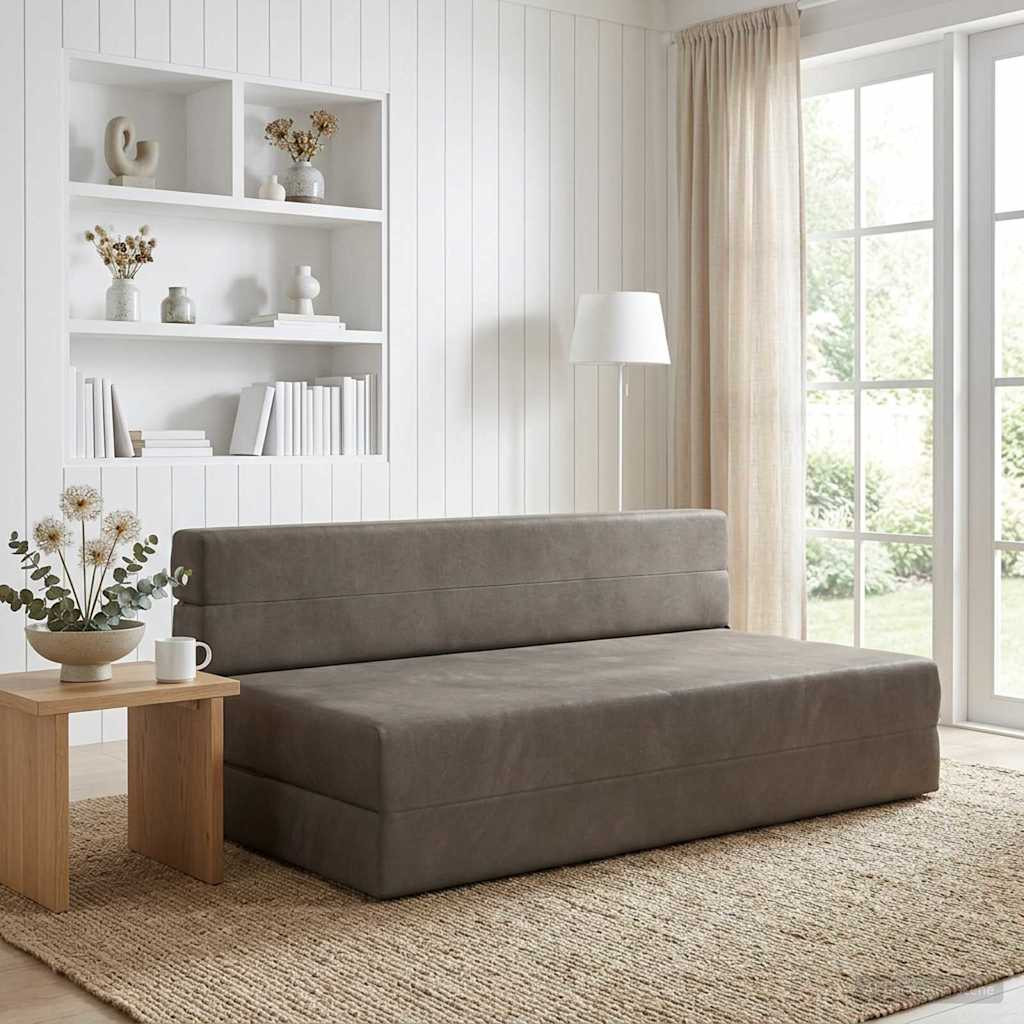 vidaXL Klappsofa Bett Hellgrau 152 x 86,5 x 60 cm Stoff