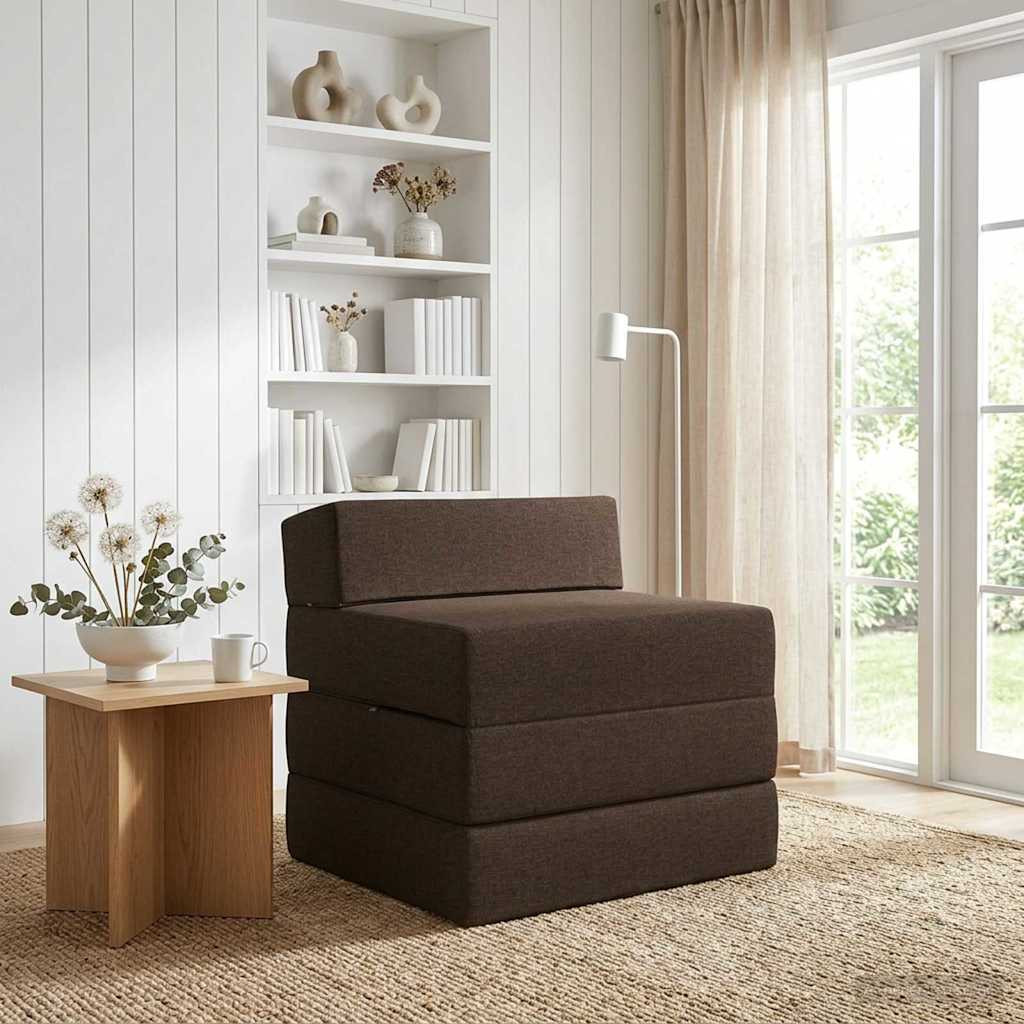 vidaXL Klappsofa Bett Taupe 200 x 70 x 15 cm Stoff
