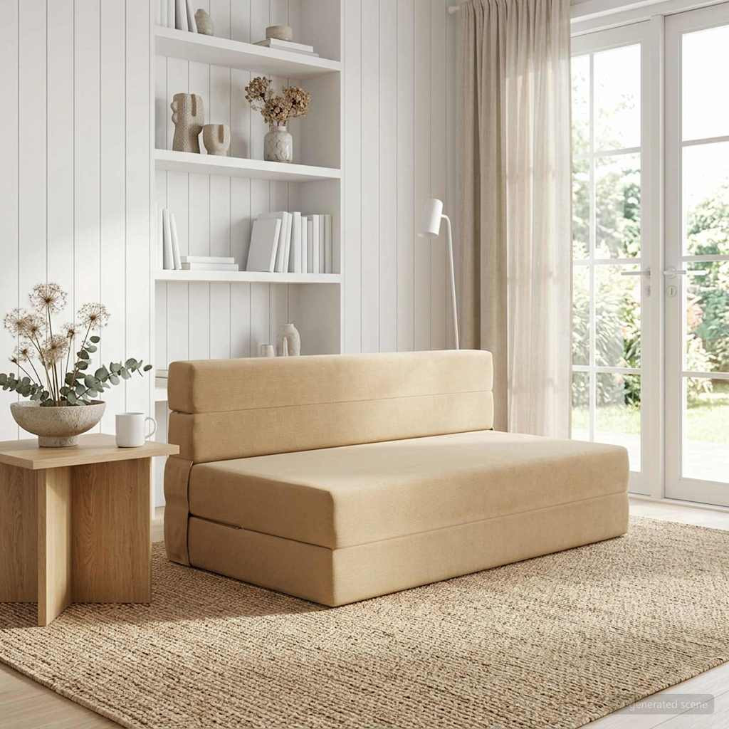 vidaXL Klappsofa Bett Grün Grau 152 x 86,5 x 60 cm Stoff