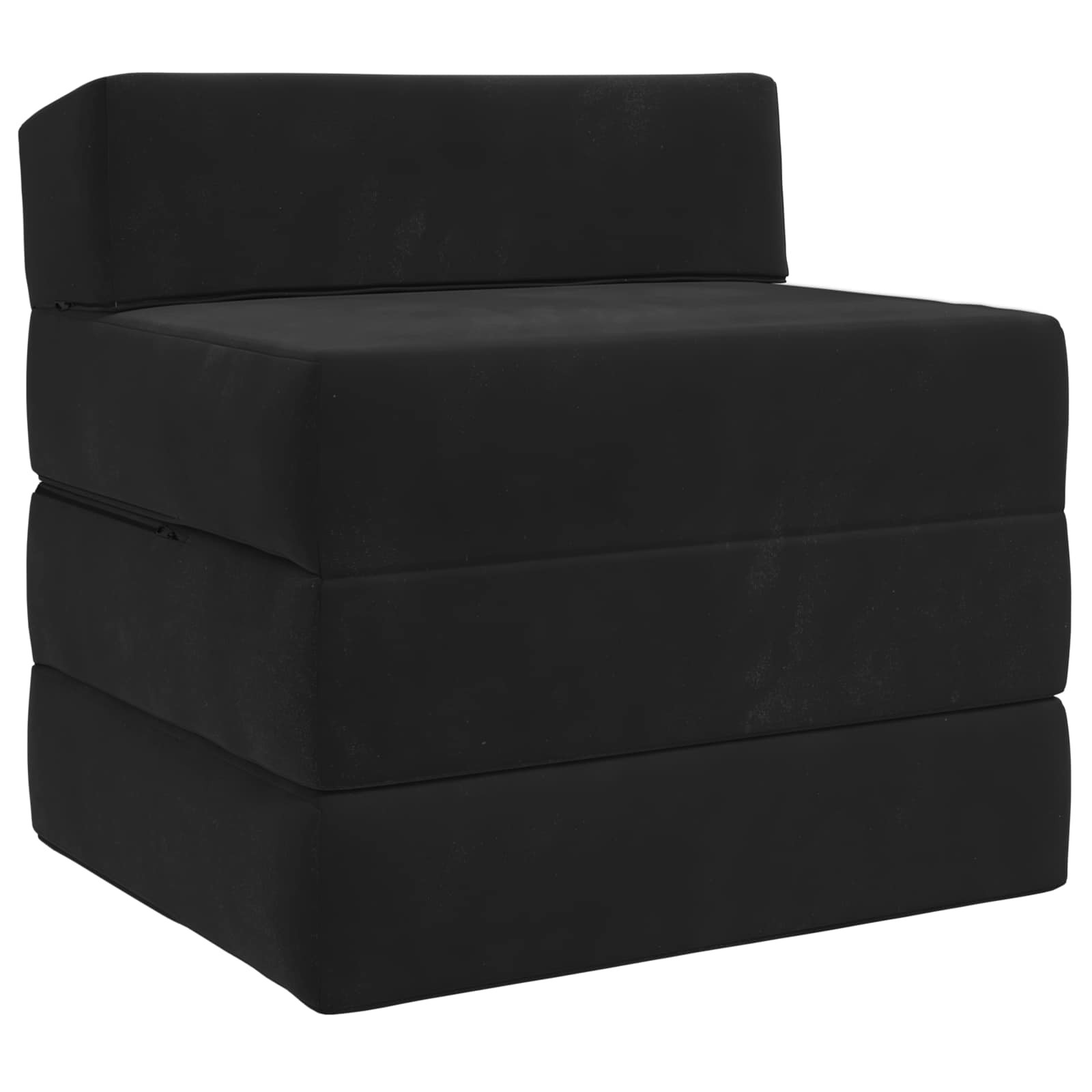 vidaXL Klappsofa Bett Schwarz 200 x 70 x 15 cm Samt