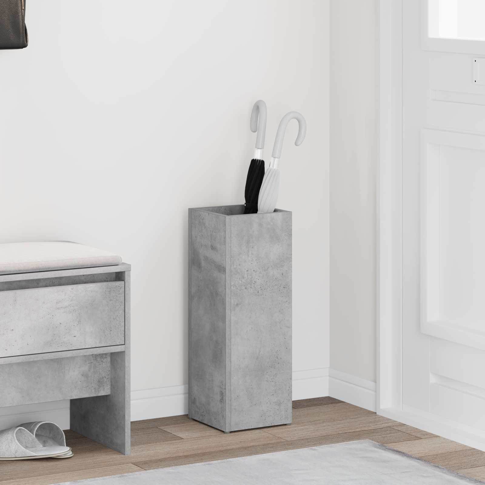 vidaXL Sonnenschirmhalter Beton Grau 20 x 20 x 55,5 cm Holzwerkstoff